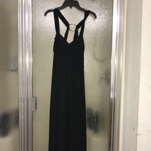 City Studios black open back dress